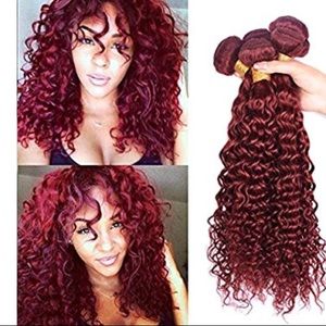 Peruvian 7A Deep Curly Ombre Red Wine 18-20-22